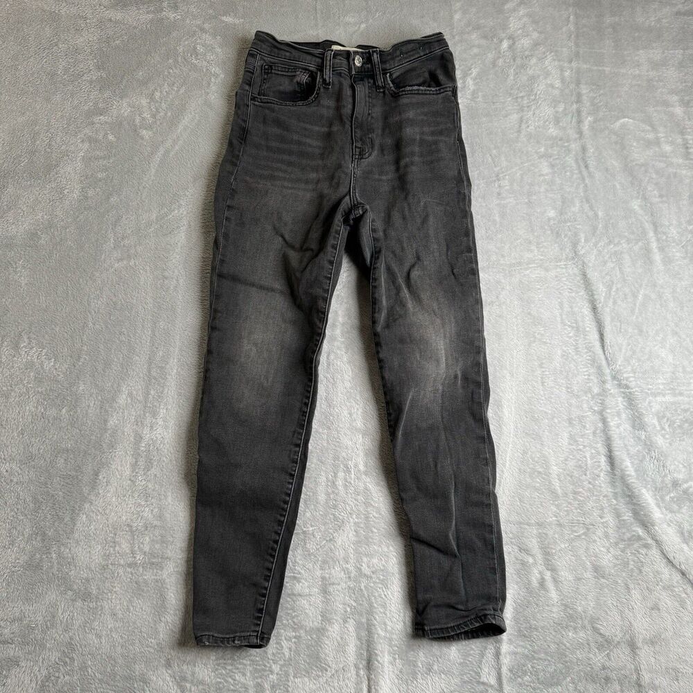 Madewell Jeans Womens 24 Gray The Mom Jean Straight High Rise Denim Preppy